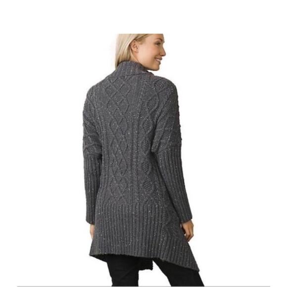 NWT prAna Delaney Duster Coal Sweater Women's Size M - Picture 2 of 9